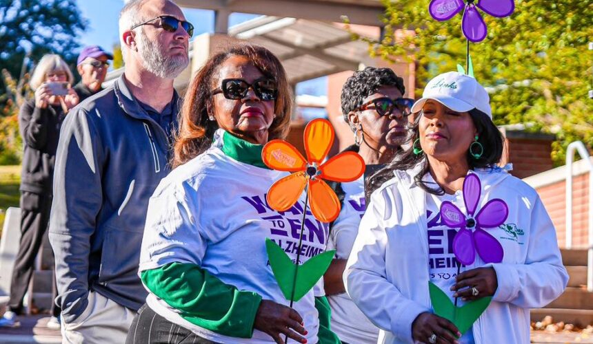 Marche pour la maladie d'Alzheimer 2023 à la Middle Georgia State University le 21 octobre 2023.