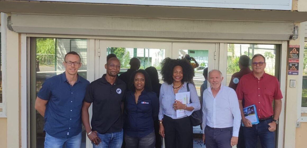 27 février 2024, préparation du passage de la flamme olympique, temps d’échanges sur le club des olympiens et paralympiens de Guadeloupe avec Laura Flessel à la Drajes. Photo : Drajes Guadeloupe