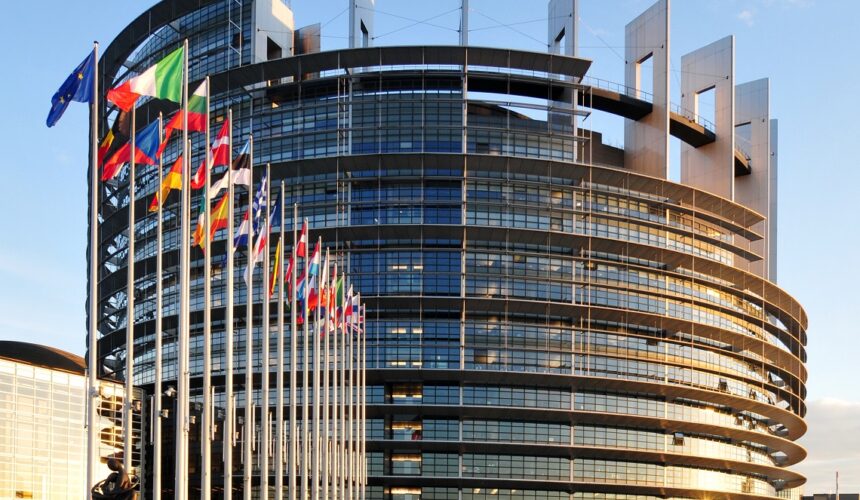 Parlement européen à Strasbourg (Bas-Rhin).