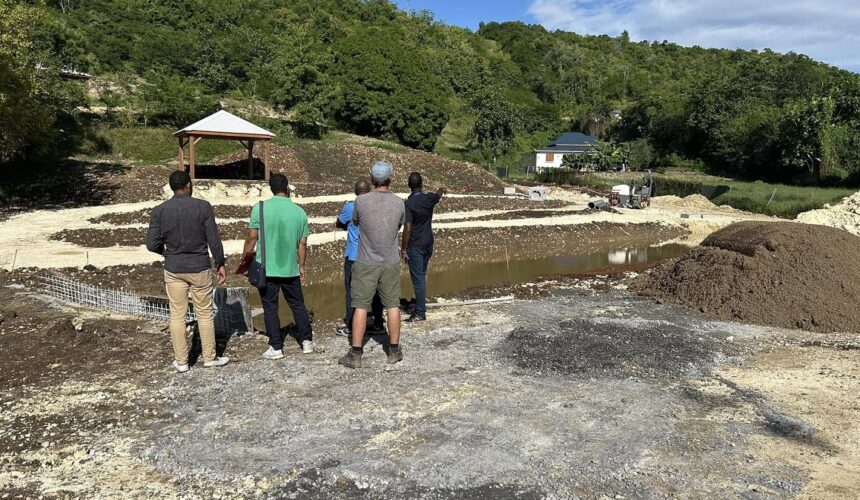 Visite du chantier des Jardins de Kervino à Mare-Gaillard au Gosier le 26 novembre. Photo : La Riviera du Levant - Officiel
