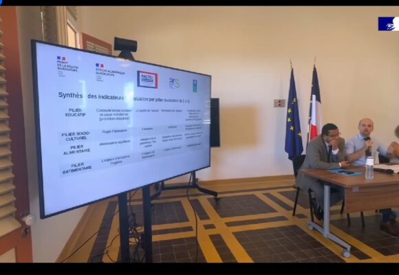 Le 4 juin, l’État a réuni une centaine de participants à la préfecture à Basse-Terre à l’occasion du séminaire départemental du « plan cantines ». Photo : capture écran Préfecture de Guadeloupe