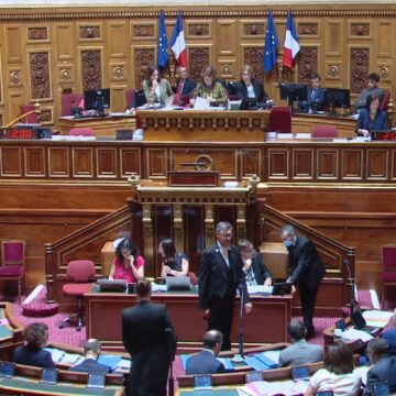 Séance publique du Sénat, jeudi 12 juin, d’adoption de la proposition de loi qui reconnait la responsabilité de l’État dans le scandale du chlordécone. Photo : Capture écran Sénat