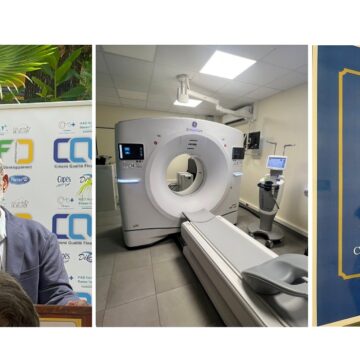 Le Dr Jean-Claude Pitat inaugure le premier scanner du centre médico-social Joseph-Pitat le 26 septembre 2025 à Basse-Terre. Photo : Olivier Nicolas