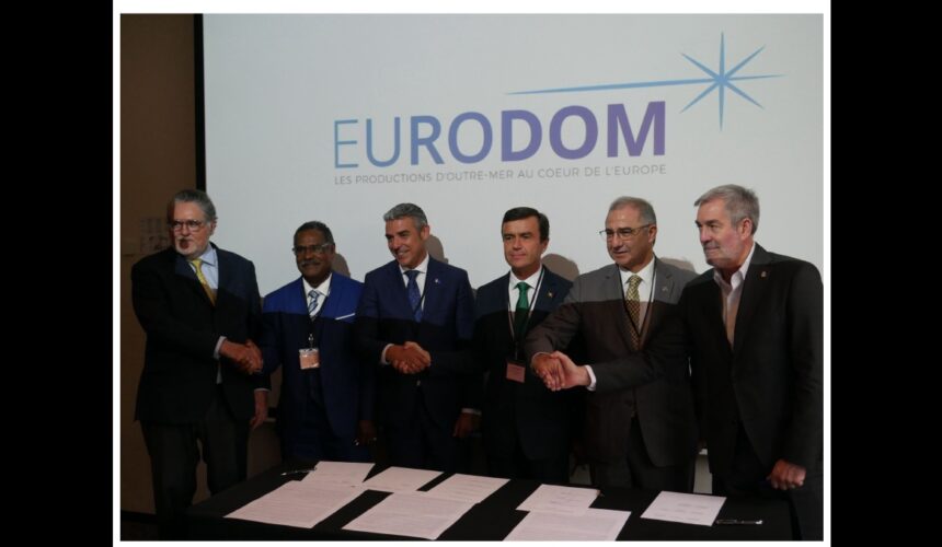 Réunion des représentants des Régions ultrapériphériques (RUP) à Bruxelles, le 6 novembre, pour défendre le maintien des financements spécifiques post-2027. Photo : Région Guadeloupe